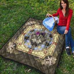 Scottish Bell of the Borders Clan Scottish Plaid Tartan Quilt - Crystal Thistle Shield Scottish Plaid Tartan Plaid - ScotsTee - scotstee.com