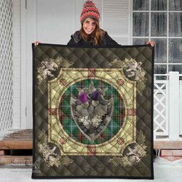 Scottish Gayre Clan Scottish Plaid Tartan Quilt - Crystal Thistle Shield Scottish Plaid Tartan Plaid - ScotsTee - scotstee.com