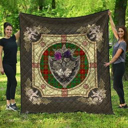 Scottish Fulton Clan Scottish Plaid Tartan Quilt - Crystal Thistle Shield Scottish Plaid Tartan Plaid - ScotsTee - scotstee.com