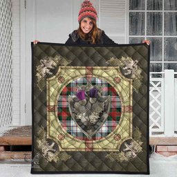 Scottish MacDuff Dress Modern Clan Scottish Plaid Tartan Quilt - Crystal Thistle Shield Scottish Plaid Tartan Plaid - ScotsTee - scotstee.com