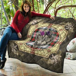 Scottish MacDuff Dress Modern Clan Scottish Plaid Tartan Quilt - Crystal Thistle Shield Scottish Plaid Tartan Plaid - ScotsTee - scotstee.com