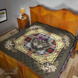 Scottish MacDuff Dress Modern Clan Scottish Plaid Tartan Quilt - Crystal Thistle Shield Scottish Plaid Tartan Plaid - ScotsTee - scotstee.com