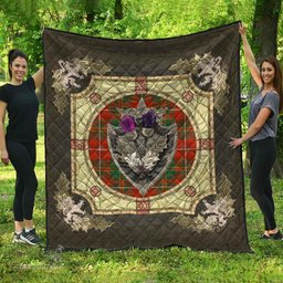 Scottish Hay Ancient Clan Scottish Plaid Tartan Quilt - Crystal Thistle Shield Scottish Plaid Tartan Plaid - ScotsTee - scotstee.com