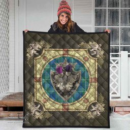 Scottish Hamilton Hunting Ancient Clan Scottish Plaid Tartan Quilt - Crystal Thistle Shield Scottish Plaid Tartan Plaid - ScotsTee - scotstee.com