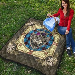 Scottish Home Ancient Clan Scottish Plaid Tartan Quilt - Crystal Thistle Shield Scottish Plaid Tartan Plaid - ScotsTee - scotstee.com