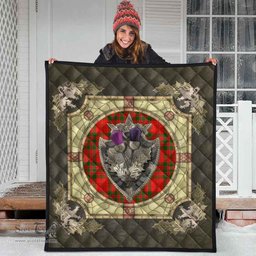 Scottish Livingstone Modern Clan Scottish Plaid Tartan Quilt - Crystal Thistle Shield Scottish Plaid Tartan Plaid - ScotsTee - scotstee.com