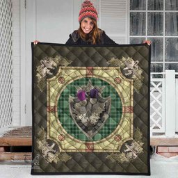 Scottish MacDonald Lord of the Isles Hunting Clan Scottish Plaid Tartan Quilt - Crystal Thistle Shield Scottish Plaid Tartan Plaid - ScotsTee - scotstee.com