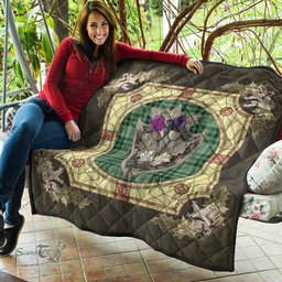 Scottish MacDonald Lord of the Isles Hunting Clan Scottish Plaid Tartan Quilt - Crystal Thistle Shield Scottish Plaid Tartan Plaid - ScotsTee - scotstee.com