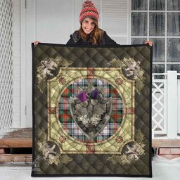 Scottish MacDuff Dress Ancient Clan Scottish Plaid Tartan Quilt - Crystal Thistle Shield Scottish Plaid Tartan Plaid - ScotsTee - scotstee.com