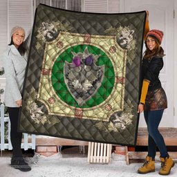 Scottish Don (Tribe-of-Mar) Clan Scottish Plaid Tartan Quilt - Crystal Thistle Shield Scottish Plaid Tartan Plaid - ScotsTee - scotstee.com