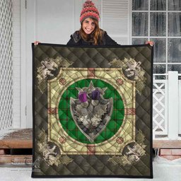 Scottish Don (Tribe-of-Mar) Clan Scottish Plaid Tartan Quilt - Crystal Thistle Shield Scottish Plaid Tartan Plaid - ScotsTee - scotstee.com