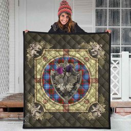 Scottish Edinburgh District Clan Scottish Plaid Tartan Quilt - Crystal Thistle Shield Scottish Plaid Tartan Plaid - ScotsTee - scotstee.com