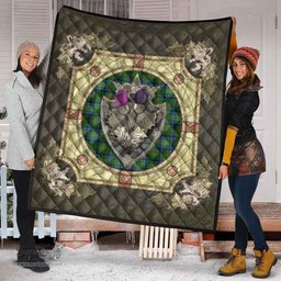 Scottish Cranstoun Clan Scottish Plaid Tartan Quilt - Crystal Thistle Shield Scottish Plaid Tartan Plaid - ScotsTee - scotstee.com