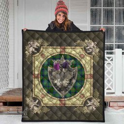 Scottish Cranstoun Clan Scottish Plaid Tartan Quilt - Crystal Thistle Shield Scottish Plaid Tartan Plaid - ScotsTee - scotstee.com
