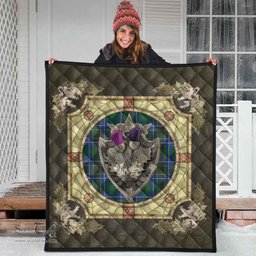Scottish Cockburn Ancient Clan Scottish Plaid Tartan Quilt - Crystal Thistle Shield Scottish Plaid Tartan Plaid - ScotsTee - scotstee.com
