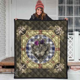 Scottish Hannay Modern Clan Scottish Plaid Tartan Quilt - Crystal Thistle Shield Scottish Plaid Tartan Plaid - ScotsTee - scotstee.com