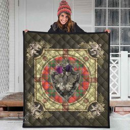 Scottish Grant Ancient Clan Scottish Plaid Tartan Quilt - Crystal Thistle Shield Scottish Plaid Tartan Plaid - ScotsTee - scotstee.com