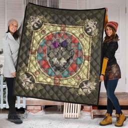 Scottish Dunbar Ancient Clan Scottish Plaid Tartan Quilt - Crystal Thistle Shield Scottish Plaid Tartan Plaid - ScotsTee - scotstee.com