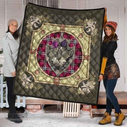 Scottish Little Clan Scottish Plaid Tartan Quilt - Crystal Thistle Shield Scottish Plaid Tartan Plaid - ScotsTee - scotstee.com