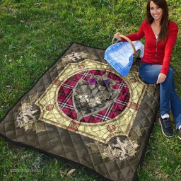 Scottish Little Clan Scottish Plaid Tartan Quilt - Crystal Thistle Shield Scottish Plaid Tartan Plaid - ScotsTee - scotstee.com