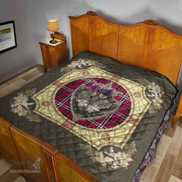 Scottish Little Clan Scottish Plaid Tartan Quilt - Crystal Thistle Shield Scottish Plaid Tartan Plaid - ScotsTee - scotstee.com
