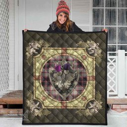 Scottish MacPherson Hunting Ancient Clan Scottish Plaid Tartan Quilt - Crystal Thistle Shield Scottish Plaid Tartan Plaid - ScotsTee - scotstee.com