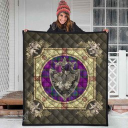 Scottish Wardlaw Modern Clan Scottish Plaid Tartan Quilt - Crystal Thistle Shield Scottish Plaid Tartan Plaid - ScotsTee - scotstee.com