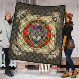 Scottish Turnbull Dress Clan Scottish Plaid Tartan Quilt - Crystal Thistle Shield Scottish Plaid Tartan Plaid - ScotsTee - scotstee.com
