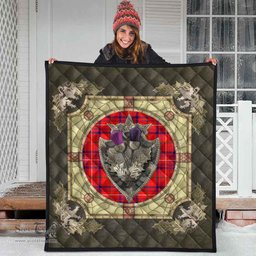 Scottish Rose Modern Clan Scottish Plaid Tartan Quilt - Crystal Thistle Shield Scottish Plaid Tartan Plaid - ScotsTee - scotstee.com