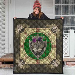Scottish Tribe of Mar Clan Scottish Plaid Tartan Quilt - Crystal Thistle Shield Scottish Plaid Tartan Plaid - ScotsTee - scotstee.com