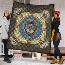 Scottish MacHardy Ancient Clan Scottish Plaid Tartan Quilt - Crystal Thistle Shield Scottish Plaid Tartan Plaid - ScotsTee - scotstee.com