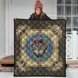 Scottish MacHardy Ancient Clan Scottish Plaid Tartan Quilt - Crystal Thistle Shield Scottish Plaid Tartan Plaid - ScotsTee - scotstee.com