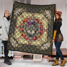 Scottish Ogilvie of Airlie Ancient Clan Scottish Plaid Tartan Quilt - Crystal Thistle Shield Scottish Plaid Tartan Plaid - ScotsTee - scotstee.com