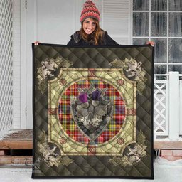 Scottish Ogilvie of Airlie Ancient Clan Scottish Plaid Tartan Quilt - Crystal Thistle Shield Scottish Plaid Tartan Plaid - ScotsTee - scotstee.com