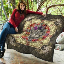 Scottish Ogilvie of Airlie Ancient Clan Scottish Plaid Tartan Quilt - Crystal Thistle Shield Scottish Plaid Tartan Plaid - ScotsTee - scotstee.com