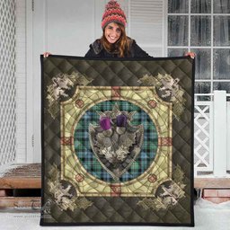 Scottish Melville Clan Scottish Plaid Tartan Quilt - Crystal Thistle Shield Scottish Plaid Tartan Plaid - ScotsTee - scotstee.com