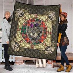 Scottish Stewart of Appin Ancient Clan Scottish Plaid Tartan Quilt - Crystal Thistle Shield Scottish Plaid Tartan Plaid - ScotsTee - scotstee.com