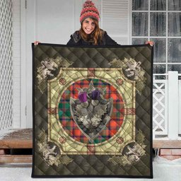 Scottish Stewart of Appin Ancient Clan Scottish Plaid Tartan Quilt - Crystal Thistle Shield Scottish Plaid Tartan Plaid - ScotsTee - scotstee.com
