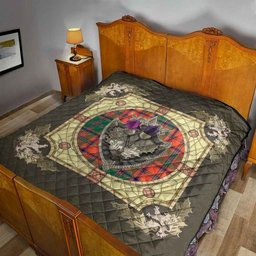 Scottish Stewart of Appin Ancient Clan Scottish Plaid Tartan Quilt - Crystal Thistle Shield Scottish Plaid Tartan Plaid - ScotsTee - scotstee.com