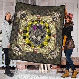 Scottish MacLeod of Lewis Modern Clan Scottish Plaid Tartan Quilt - Crystal Thistle Shield Scottish Plaid Tartan Plaid - ScotsTee - scotstee.com
