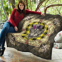 Scottish MacLeod of Lewis Modern Clan Scottish Plaid Tartan Quilt - Crystal Thistle Shield Scottish Plaid Tartan Plaid - ScotsTee - scotstee.com