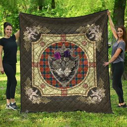 Scottish MacNaughton Ancient Clan Scottish Plaid Tartan Quilt - Crystal Thistle Shield Scottish Plaid Tartan Plaid - ScotsTee - scotstee.com