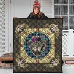 Scottish MacTaggart Ancient Clan Scottish Plaid Tartan Quilt - Crystal Thistle Shield Scottish Plaid Tartan Plaid - ScotsTee - scotstee.com