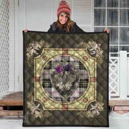 Scottish MacPherson Dress Ancient Clan Scottish Plaid Tartan Quilt - Crystal Thistle Shield Scottish Plaid Tartan Plaid - ScotsTee - scotstee.com