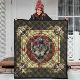 Scottish Princess Margaret Clan Scottish Plaid Tartan Quilt - Crystal Thistle Shield Scottish Plaid Tartan Plaid - ScotsTee - scotstee.com