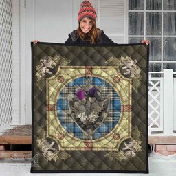 Scottish Napier Ancient Clan Scottish Plaid Tartan Quilt - Crystal Thistle Shield Scottish Plaid Tartan Plaid - ScotsTee - scotstee.com