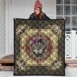 Scottish MacGillivray Hunting Ancient Clan Scottish Plaid Tartan Quilt - Crystal Thistle Shield Scottish Plaid Tartan Plaid - ScotsTee - scotstee.com