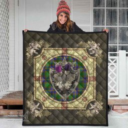 Scottish Strange of Balkaskie Clan Scottish Plaid Tartan Quilt - Crystal Thistle Shield Scottish Plaid Tartan Plaid - ScotsTee - scotstee.com