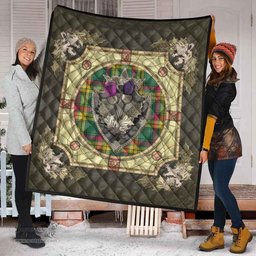 Scottish MacMillan Old Ancient Clan Scottish Plaid Tartan Quilt - Crystal Thistle Shield Scottish Plaid Tartan Plaid - ScotsTee - scotstee.com