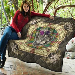 Scottish MacMillan Old Ancient Clan Scottish Plaid Tartan Quilt - Crystal Thistle Shield Scottish Plaid Tartan Plaid - ScotsTee - scotstee.com